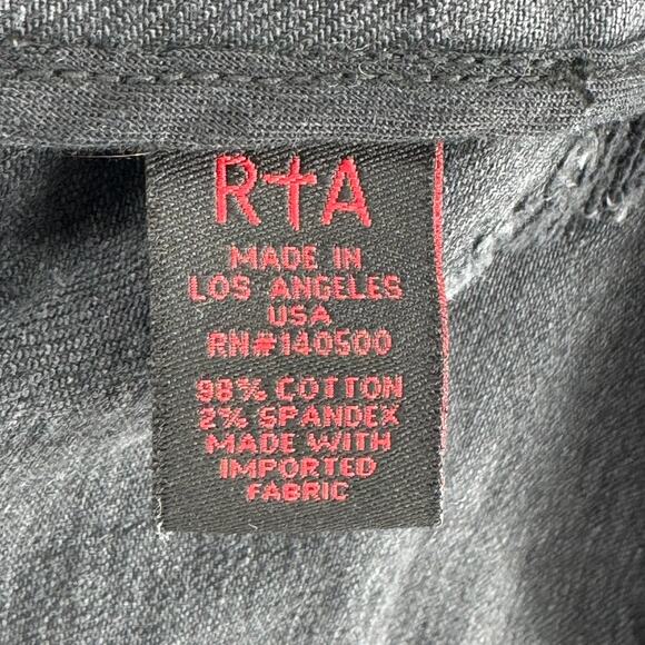 RtA Jacket Black Distressed Denim Moto Size Large - Picture 6 of 7